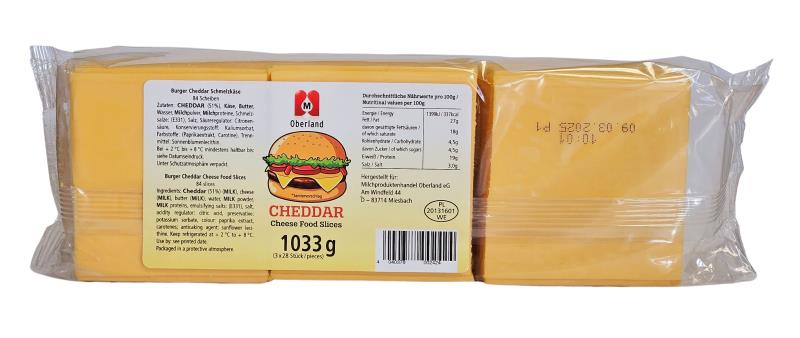 Burger Cheddar Schmelzkäsescheiben
