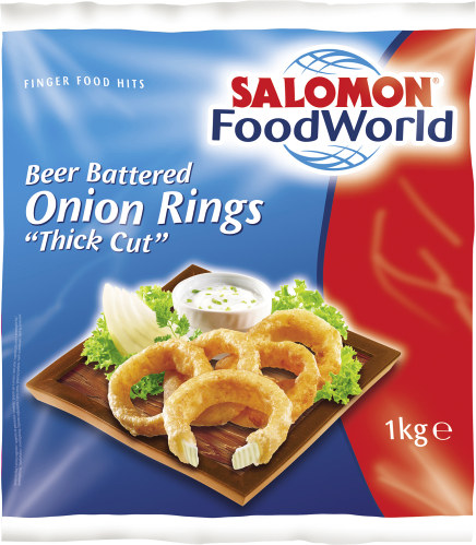 TK Onion Rings Beer Battered, Thick Cut 1kg SALOMON FoodWorld TK Onion Rings Beer Battered, Thick Cut 1kg SALOMON FoodWorld