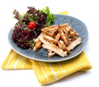 TK Hähnchenbrustfilet Tranchen, halal gegart und leicht gebräunt SERVISA