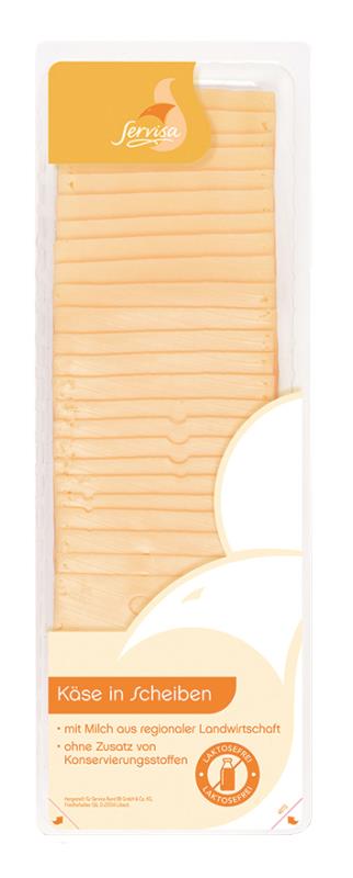 Gouda in Scheiben 48%F.i.Tr. 10x10cm, laktosefrei SERVISA