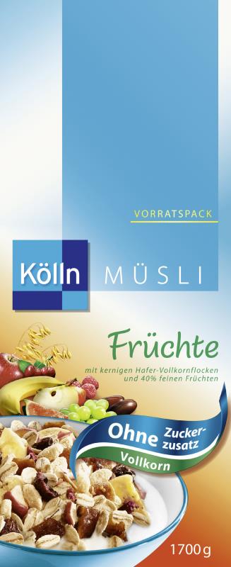 Müsli Früchte ohne Zuckerzusatz KÖLLN