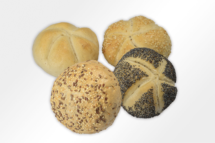 TK Brötchen Mix 4fach sortiert halbgebacken 60g SERVISA