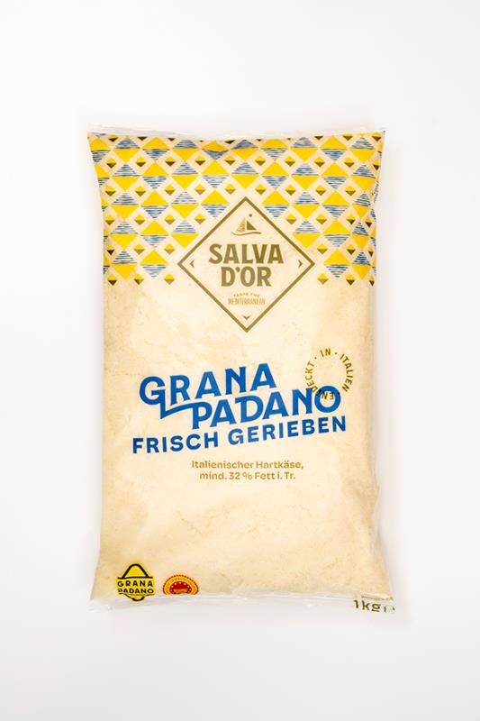 Grana Padano DOP gerieben 32%F.i.Tr. SALVA D'OR Grana Padano DOP gerieben 32%F.i.Tr. SALVA D'OR