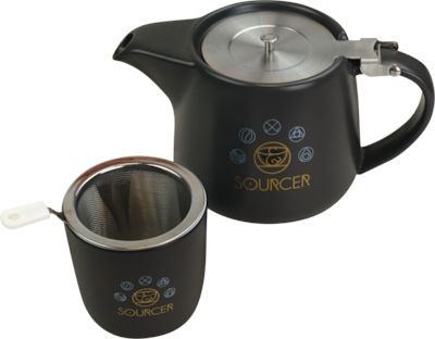 SOURCER Teekanne mit Edelstahldeckel Sieb und Siebablage 450 ml SOURCER (AVB) SOURCER Teekanne mit Edelstahldeckel Sieb und Siebablage 450 ml SOURCER (AVB)