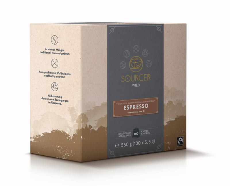 SOURCER Bio Wildkaffee Kapseln Espresso Fairtrade SOURCER WILD SOURCER Bio Wildkaffee Kapseln Espresso Fairtrade SOURCER WILD