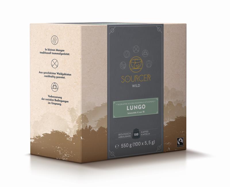 SOURCER Bio Wildkaffee Kapseln Lungo Fairtrade SOURCER WILD SOURCER Bio Wildkaffee Kapseln Lungo Fairtrade SOURCER WILD