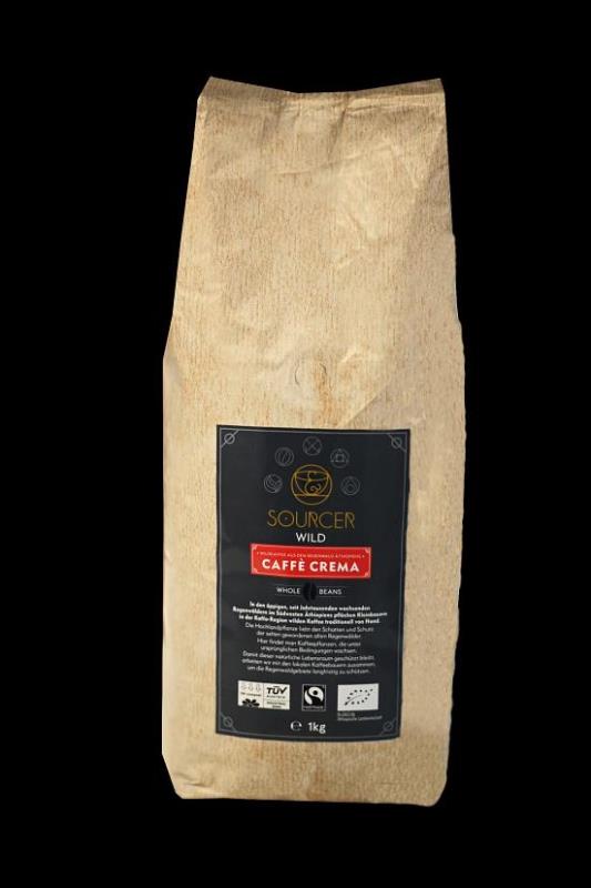 SOURCER Bio Wildkaffee Caffé Crema ganze Bohne, 100% Arabica Fairtrade SOURCER WILD (AVB) SOURCER Bio Wildkaffee Caffé Crema ganze Bohne, 100% Arabica Fairtrade SOURCER WILD (AVB)