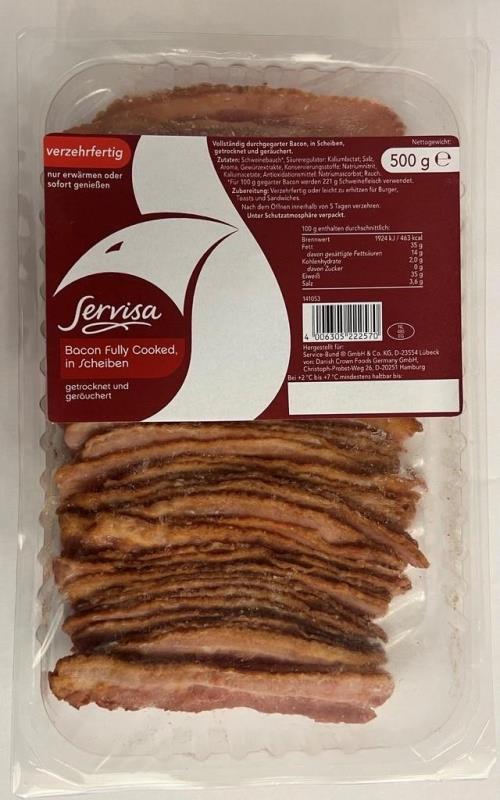 Bacon Fully Cooked in Scheiben SERVISA Bacon Fully Cooked in Scheiben SERVISA